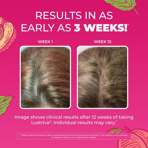 Vista 3 de MaryRuth Organics Multivitamínico para mujer + liposomal para el crecimiento del cabello Lustriva Biotina 10000 mcg Clínicamente probado
