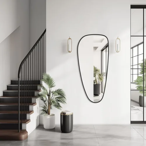 Vista 3 de WallBeyond Espejo asimétrico, espejo de pared irregular, espejos de pared decorativos para dormitorio, sala de estar, entrada, pasillo, espejo