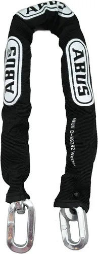 ABUS Cadena de seguridad cuadrada de acero endurecido 12KS de 2 pies de 1/2" de grosor para bicicletas, contenedores, remolques, cuatrimotos,