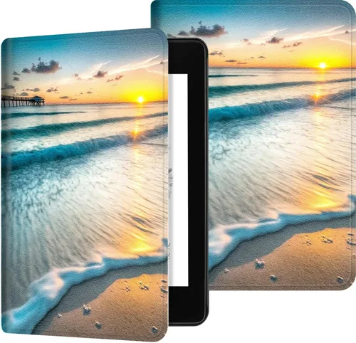 Vista 19 de Funda para Kindle de 10ª generación 2019, funda ligera y ultrafina para Kindle de 10ª generación, funda de piel sintética con soporte ajustable