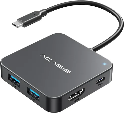 Vista 7 de ACASIS Hub USB C de 10 Gbps, adaptador multipuerto 6 en 1 con HDMI 4K 60Hz, entrega de energía de 100 W, puerto de datos USB A3.2, adaptador USB C a