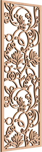Vista 185 de Ekena Millwork WALW10X25X0250CAPCH Paneles de pared de madera con calado decorativo caspio, 9 3/8 pulgadas de ancho x 24 3/8 pulgadas de alto, cereza