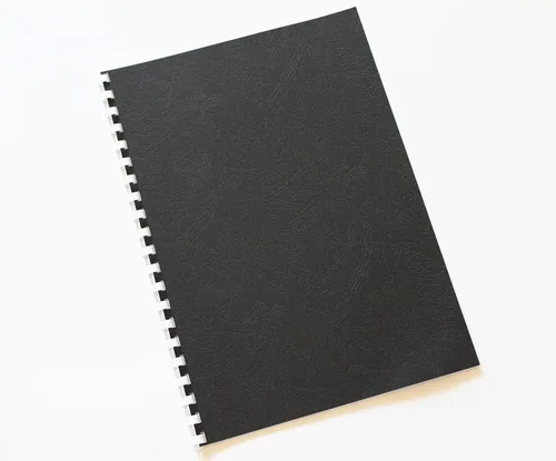 Vista 3 de HOUYEE Paquete de 100 fundas de encuadernación de papel con textura de cuero de 12 mil, 90 libras, cubiertas de presentación de encuadernación, 8.5