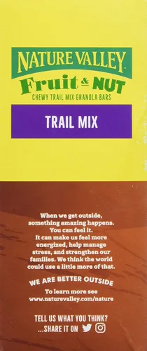Vista 4 de Nature Valley Barras de granola, frutas y nueces, barras de granola Chewy Trail Mix, 15 onzas