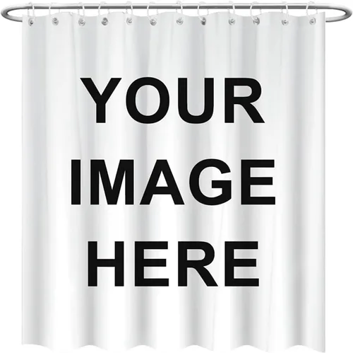 Vista 8 de Cortinas de ducha personalizadas para baño, cortinas de baño personalizadas, añade tus propios diseños, elegantes y divertidas cortinas de bañera