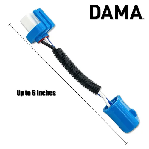 Vista 5 de DAMA 9004 a 9007 Adaptador de enchufe de bombilla Conector de extensión de arnés de cables para bombillas LED y halógenas Coleta de cerámica