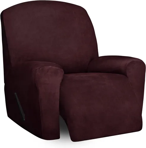 Vista 11 de Easy-Going Fundas de terciopelo para sofá biplaza reclinable, 6 piezas, fundas elásticas para sofá reclinable de 2 asientos, funda gruesa, suave