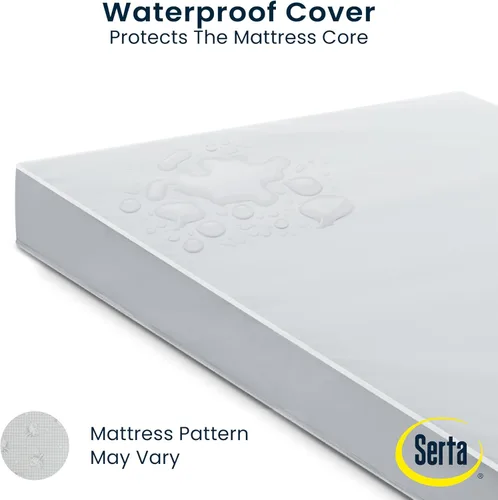 Vista 8 de Colchón de cuna y para niños pequeños Serta Perfect Slumber de doble cara - Impermeable - Hipoalergénico - Núcleo de fibra de origen sostenible