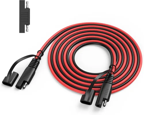 SAE - Cable de extensión de cargador de batería de 10 pies y 16 AWG con conector de desconexión rápida para automóviles, RV