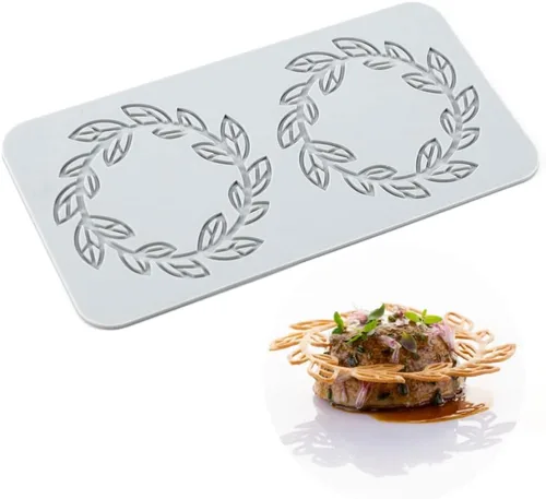 Vista 10 de TUKE Moldes de encaje para decoración de pasteles, moldes de silicona de hojas 3D para hornear moldes de gomitas, moldes de fondant de arcilla