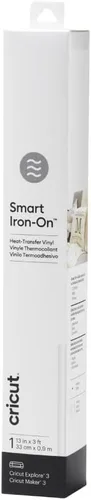 Vista 13 de Cricut Vinilo de transferencia de calor inteligente para planchar, negro, rollo de 3 pies (13"x36") para máquinas Maker & Explore, corte sin