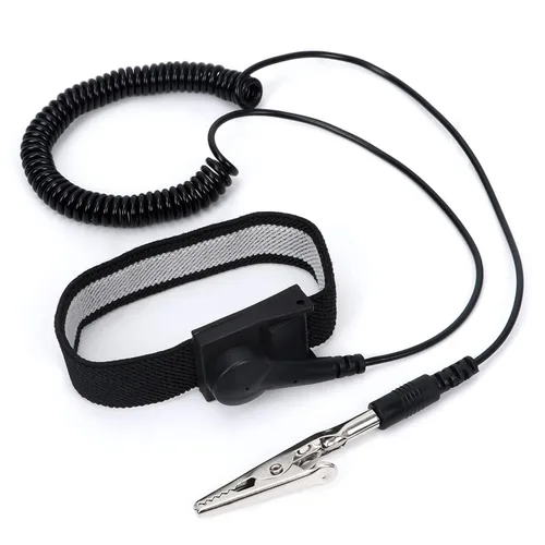 STREBITO Correa de muñeca antiestática, banda de muñeca antiestática de 11 pulgadas, pulsera de conexión a tierra, correa de muñeca ESD, pulsera