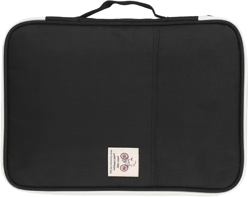 Tiiyee Portafolio de viaje A4, bolsa de documentos, bolsa multifuncional para notas de viaje, organizador con cremallera, carpeta de archivos,
