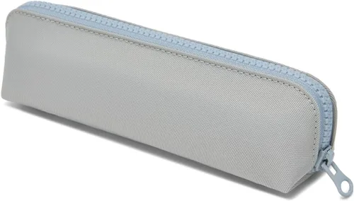 Vista 13 de Caja de lápices de lona de algodón y bolsa de lápices multifuncional simple con cremallera Almacenamiento portátil (negro)