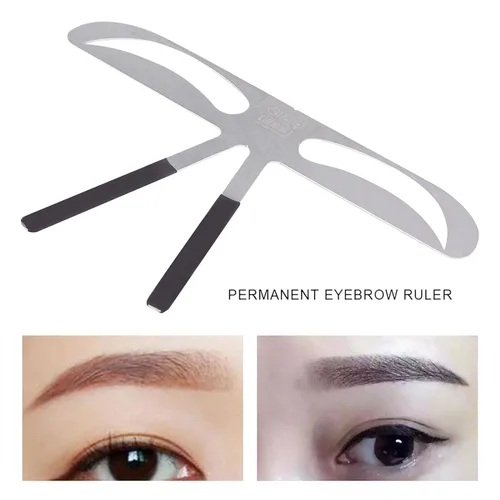Vista 4 de Eyebrow Ruler, Professional Eyebrow Measure Balance Extension Ruler Meteor Eyebrow Shape Stencil Make Up Beuaty Accessory Tool