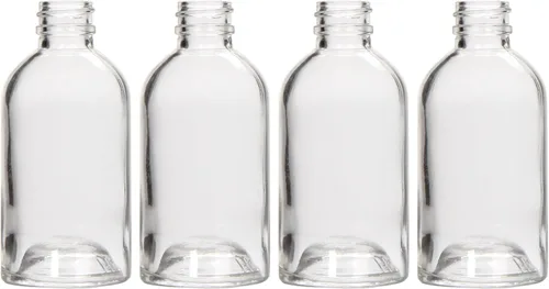 Hosley Juego de 4 botellas difusoras de varillas (2.9 fl oz), botellas vacías de vidrio recargables para aceites esenciales, fragancia para el