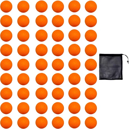 Vista 8 de Pelotas de práctica de golf de espuma, paquete de 16 o 54 pelotas de golf suaves de vuelo limitado, perfectas para práctica de swing en interiores