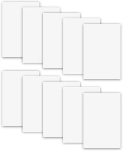 Vista 2 de MR.R 10 piezas de 4 x 6 pulgadas, tablero de metal de aluminio mate blanco puro mate, letrero de aluminio en blanco para sublimación, placa
