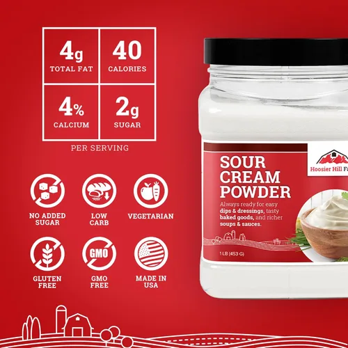 Vista 4 de Hoosier Hill Farm Crema agria en polvo, 1 Lb. Jar