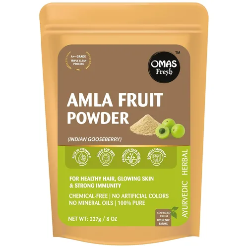 Amla en polvo 100% puro de 8.01 oz | Grado comestible y libre de químicos | Fuente natural de vitamina C | Ideal para uso en cabello, piel y