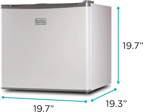 Vista 6 de BLACK+DECKER Congelador vertical compacto de 1.2 pies cúbicos, mini congelación profunda con estante de alambre de ancho completo