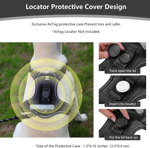 Vista 4 de Arnés para perro, chaleco ajustable mejorado a prueba de escapes, para caminar al aire libre, chaqueta suave y transpirable con tiras reflectantes
