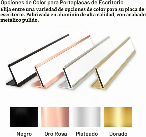 Vista 4 de Placa de escritorio personalizada grabada Personalizada con su nombre y título Decoración perfecta para oficina, negocio o hogar Múltiples