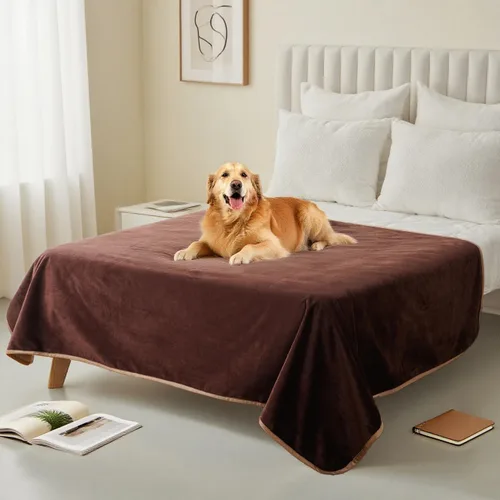 Vista 20 de Mantas impermeables para mascotas, manta de 30 x 40 pulgadas para gatos de interior, protector suave y esponjoso para sofá, coche y cama, manta