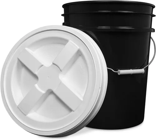 Vista 17 de ePackageSupply Cubo de plástico de grado alimenticio de 5 galones con tapa de sello gamma Fabricado en Estados Unidos Sin BPA Resistente 90