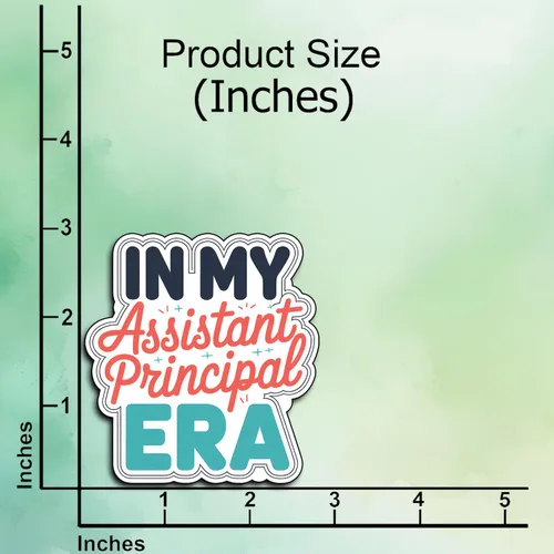 Vista 2 de (3 unidades) en My Assistant Principal Era - Divertida calcomanía de vinilo para personal escolar, calcomanía impermeable para educadores