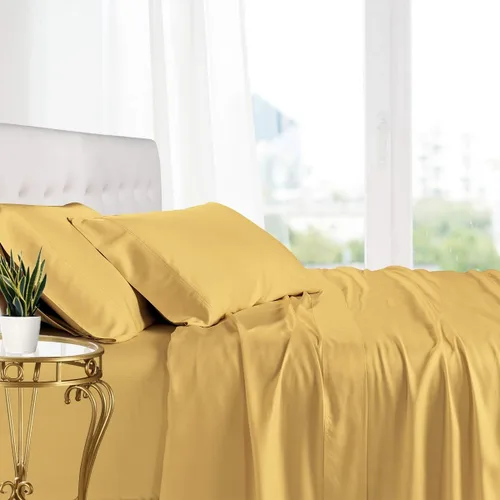 Vista 14 de Royal Hotel Bedding 100% viscosa natural hecha de sábanas de bambú, sábanas refrescantes suaves, sábanas de hotel transpirables y fundas