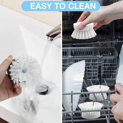 Vista 6 de Paquete de 4 repuestos de cepillo de palma para cepillo de palma dispensador de jabón OXO, cabezal de repuesto de cepillo de palma