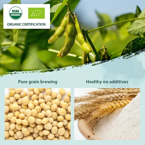 Vista 7 de Soeos Salsa de soja elaborada de forma natural, 16.2 oz (16.2 fl oz), paquete de 2, salsa de soja orgánica USDA, salsa de soja oscura de calidad