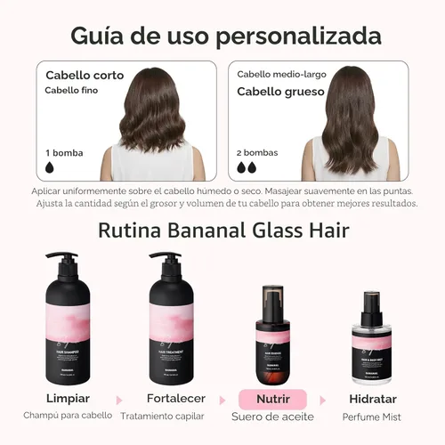Vista 4 de Aceite de Perfume Capilar Coreano 2 en 1 y Suero con Aceite de Argán Marroquí y 12 Aminoácidos para Brillo, Cabello Seco, Dañado y Quebradizo &