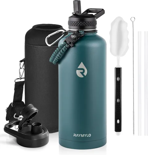 Vista 66 de RAYMYLO Botella de agua aislada de 20 onzas, de acero inoxidable al vacío de triple pared (fría durante 48 horas), a prueba de fugas y sin bisfenol