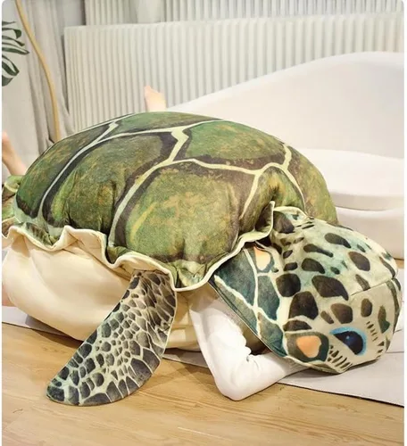 Vista 5 de Muñeca de peluche de tortuga suave y esponjosa para fiesta de conchas de tortuga (talla M)