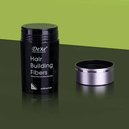 Vista 8 de Fibras de construcción del cabello (negro) - Espesante de cabello fino para mujeres y hombres