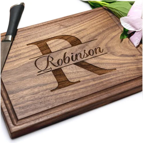 Vista 12 de Tabla de cortar personalizada, idea de regalo de boda, aniversario o inauguración de la casa, charcutería grabada en madera, para parejas