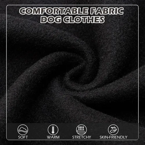 Vista 4 de EXPAWLORER Sudadera con capucha para perro, suave y cálida con agujero para correa, disfraz de Halloween para perros de invierno y otoño, ropa