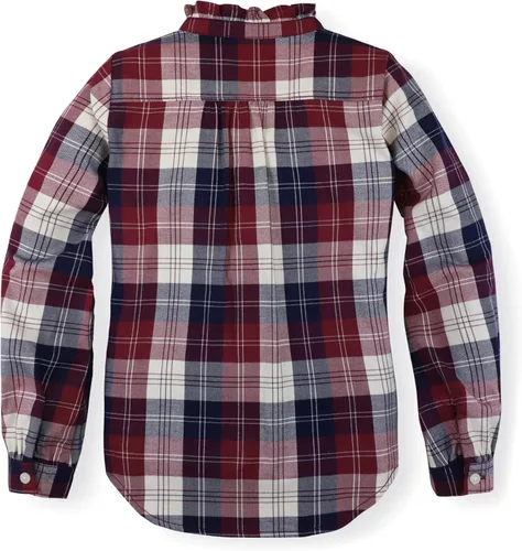 Vista 4 de Hope & Henry Blusa plisada de manga larga con botones para niña