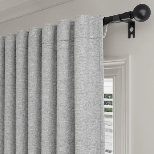 Vista 12 de Rinwoc - Cortinas 100% opacas para dormitorio, con aislamiento térmico, cortinas de 63 pulgadas de largo, juego de 2 paneles, textura de lino