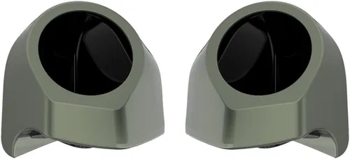 Vista 379 de Advanblack Alpine Green Tour Pack - Paquete de altavoces de 6.5 pulgadas, carcasa de audio trasera, color a juego, ajuste Harley King Tour Pack