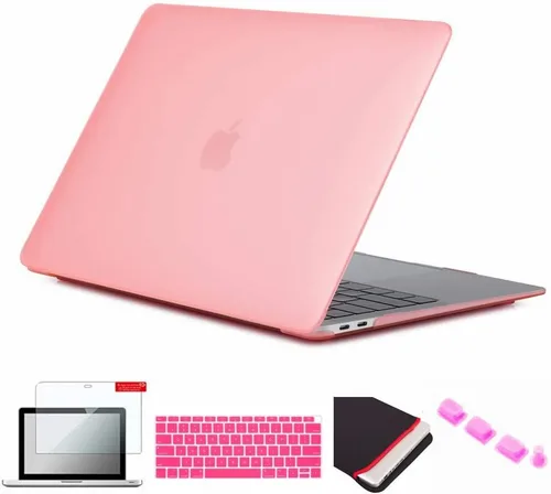 Vista 33 de Pack 5 en 1 de carcasa para MacBook Air, de Se7enline, de plástico duro, tacto suave, con protector de teclado de silicón, protector de pantalla