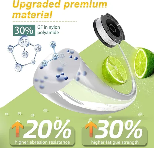 Vista 2 de YWTESCH Paquete de 10 bobinas de repuesto AF-100 para Black+Decker – Bobina de 0.065 pulgadas, carrete de desbrozadora de malezas de 30 pies