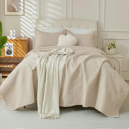 Vista 6 de Cmfshape Juego de cama de 2 piezas de edredón ultrasónico con bordes con volantes para una elegante decoración de dormitorio adecuado para todas