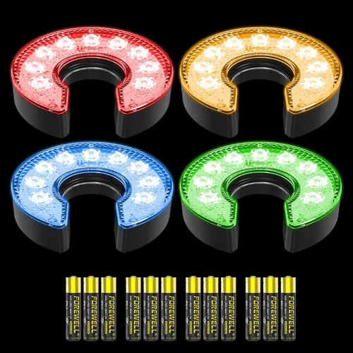 Vista 10 de KINGTOP Luz LED para hoyo de golf con lente antirreflejos - Operada a pilas, luces de taza de golf que brillan en la oscuridad, ideal para golf