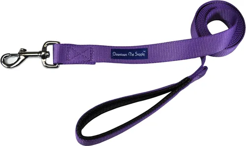 Vista 6 de Correa para perro fuerte y durable (azul, rojo, negro, morado, rosa, 6 ft, 4 ft, 2 ft), por Downtown Pet Supply, Negro