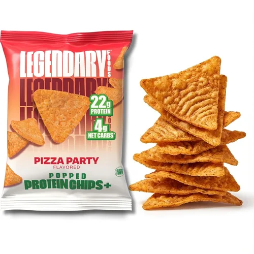 Vista 6 de Legendary Foods Chips de proteína con sabor a nacho con queso – Estilo tortilla estallada – 22 g de alto contenido en proteínas, 4 g