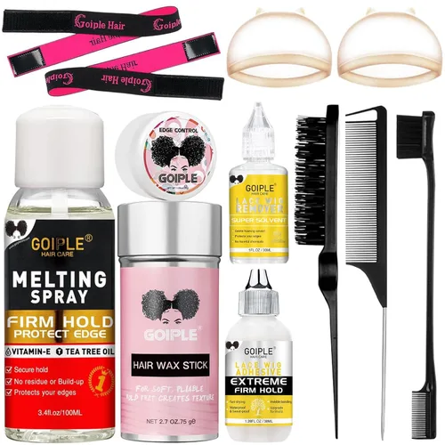 Kit de Spray Adhesivo para Extensiones de Cabello - Pegamento para Encaje Frontal de Peluca y Cierre, Sin Derretimiento para Pelucas y Extensiones