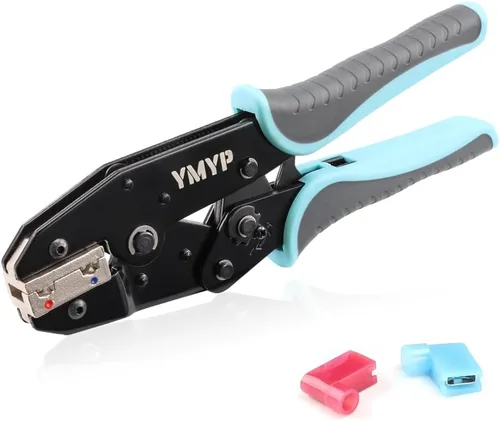 Vista 11 de Herramienta de prensado para manguitos, terminales de virola y extremos de cable de pasador, crimpadora de cables de trinquete - AWG 22-8